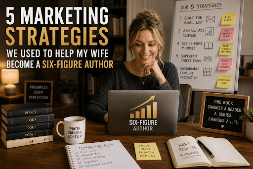 Book marketing strategies that helped build a six-figure author career through email lists, Amazon ads, and ARC teams.