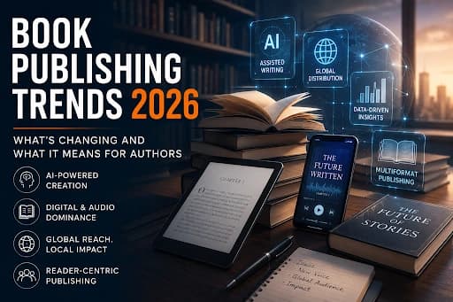 Author reviewing book publishing trends and strategies for 2026