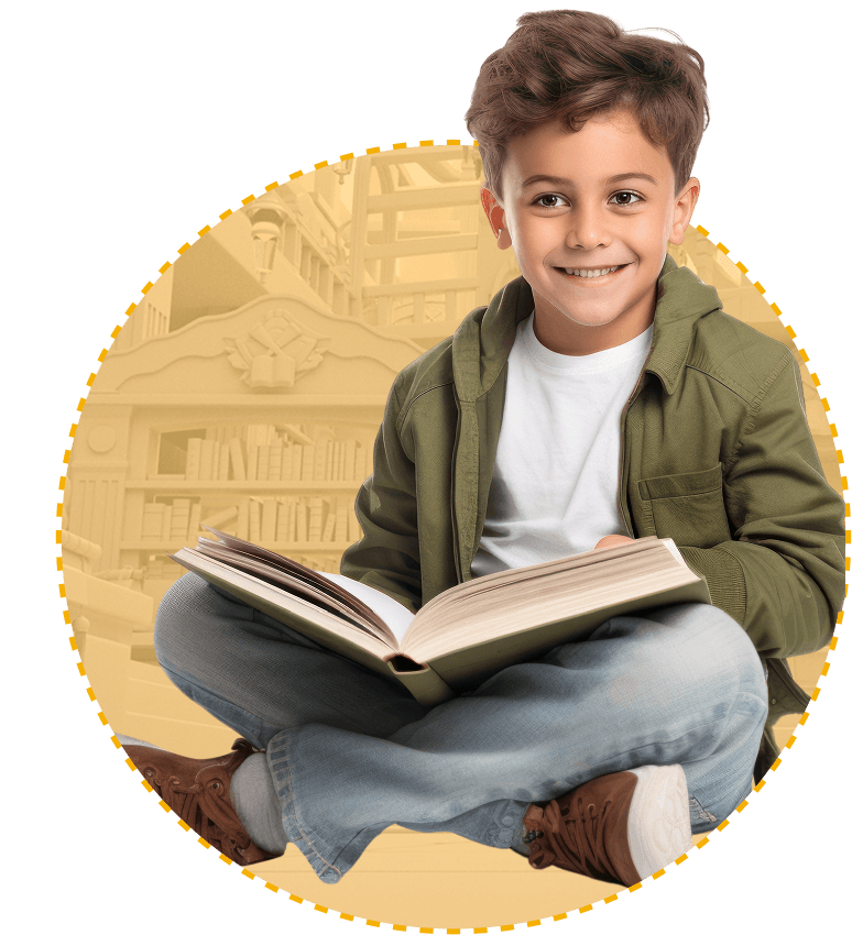 Child reading a children's book — kids story writing and publishing