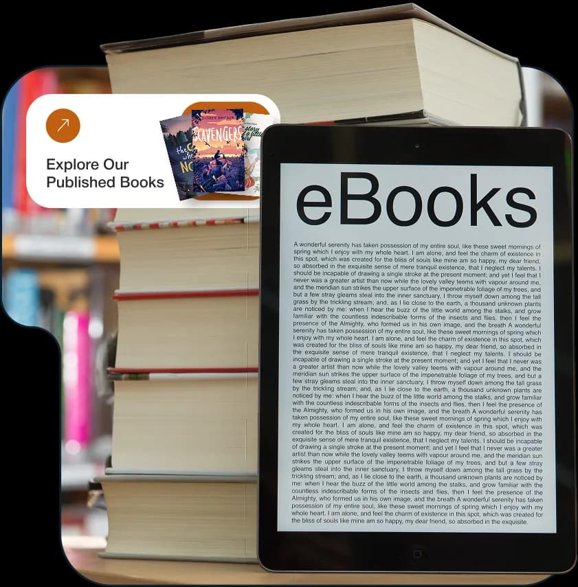 Author working on a professional ebook manuscript